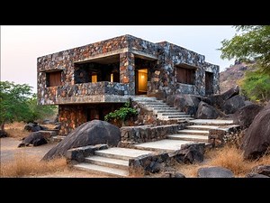 Modern Stone House Design in Ghana | Smart Architecture for Hot Climate