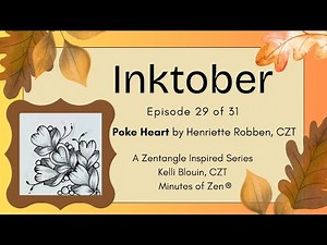 Inktober 2025 - Beginner Zentangle© - Day 29 - Pokeheart