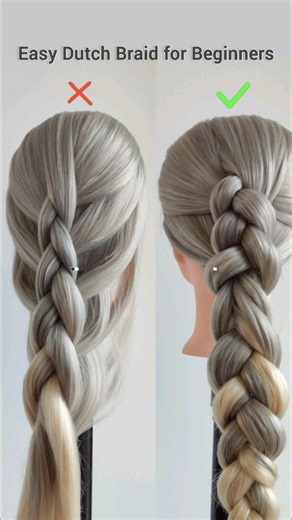 Easy Dutch Braid for Beginners | Wrong vs Right #hairstyle