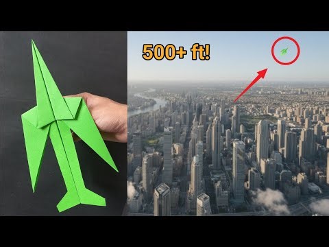 How to make a Paper Airplane – Flies Over 500 Feet!