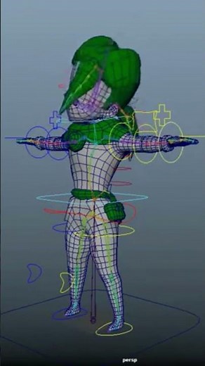 Character Rigging in Maya in 20 Seconds demo Rigging #maya #blender #rigging #unity