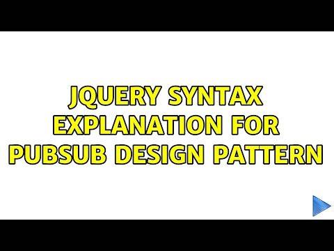 Jquery syntax explanation for PubSub Design Pattern