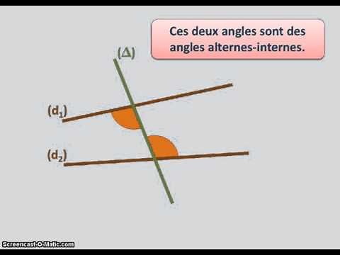 Identifier des angles alternes-internes