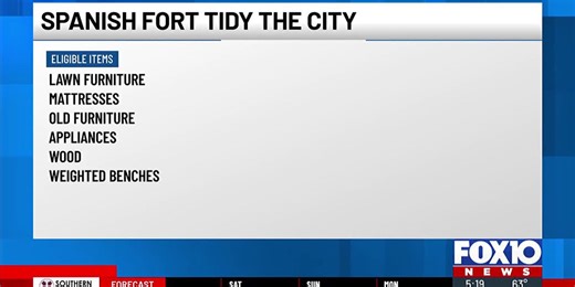 ‘Tidy the City’ lets Spanish Fort residents get rid of clutter