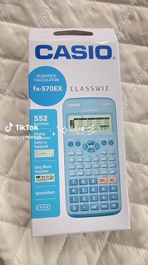 Baby Blue Casio Scientific Calculator