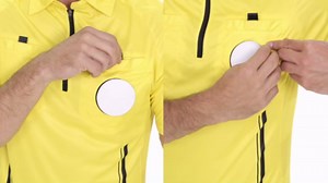 Pro Soccer Referee Shirt Jersey Short Sleeve Ref Costume Uniform with Badge Holder, Referee Wallet, Red & Yellow Cards