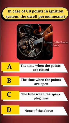 In case of CB points in ignition system, the dwell period?