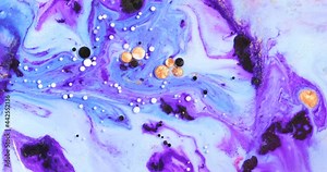 Liquid paint mixing artwork with splash and swirl