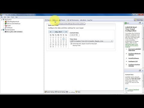 LabVIEW procedure: Set RT system time and date from NI MAX