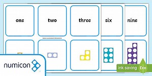 Numicon Shapes Matching Cards