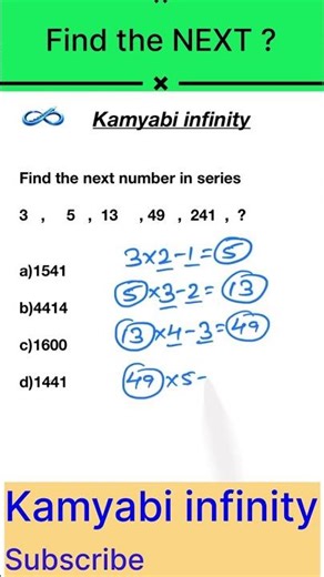 Finding the Next Number in the Series |Math Riddle #maths #shorts #ytshorts