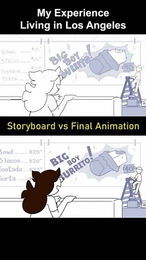 Storyboard vs Animation: Living in Los Angeles (shot 18)