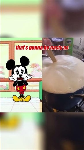 Mickey Learn to cook #shorts #animation #animationreaction #4kmeme