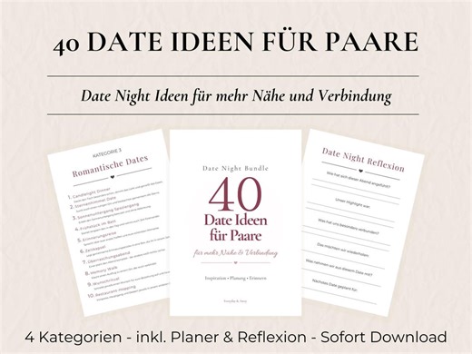 40 Date Ideas for Couples, Printable Date Night Ideas, Strengthen Relationships, Couple Gifts, Romantic Challenge PDF - Etsy Canada