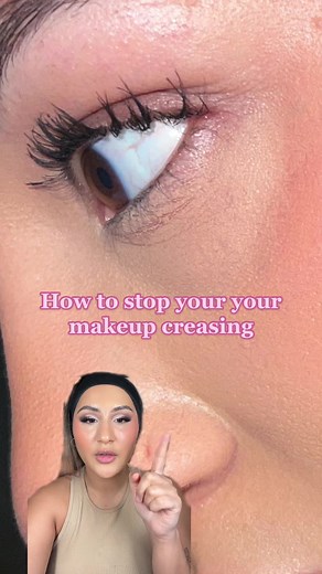 How I prevent creasing of my makeup around my nose and under my eyes #makeuphack #makeuphacks #viraltiktok #tiktokhacks