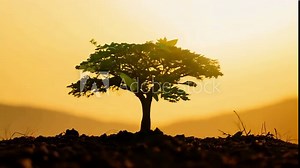 Growth journey from sprout to tree, evolution and progress concept, 4k video