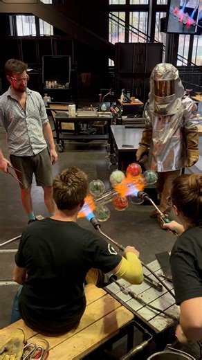 1.7M views · 11K reactions | Sometimes... experimenting with glass doesn’t always go the way you plan, and that’s okay! We just shake it off and try again. That’s how we learn and grow. #glassblowing #artistsoninstagram #glassexperiment #experiments #oopsmoment #museum #glasslife #artistresidency #reality #artofinstagram #hotglass #ohno | Corning Museum of Glass | Facebook