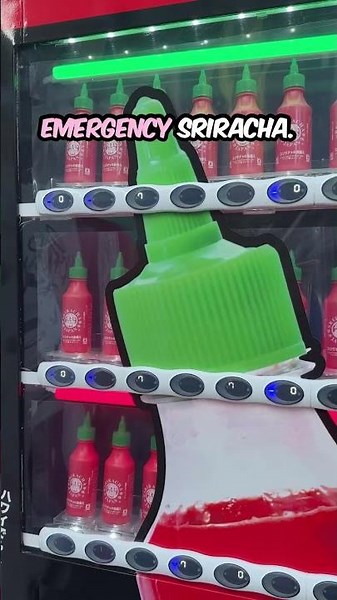 I Found a Sriracha Vending Machine in Japan! 🌶️ #shorts