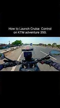 How to use Cruise control on Ktm Adventure 390.