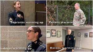 US Army soldiers troll voice part warm-ups in a very accurate parody