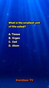 What is the smallest unit of life called? #kwizbeetv #sciencequiz #knowledge #quiz | Kwiz Bee TV
