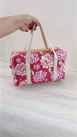 Sewing a cute box bag with handles #sewing #diy #handmade #shorts
