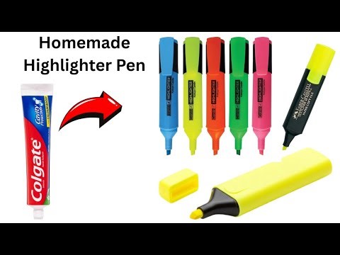 How to Make a Highlighter Pen at Home || Homemade Highlighter Pen || Diy Highlighter Pen