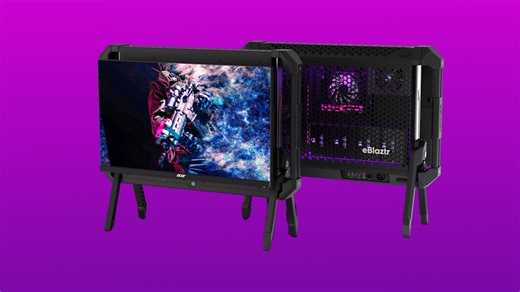 eBlaztr: Tragbares LAN-Gehäuse kombiniert Monitor und PC
