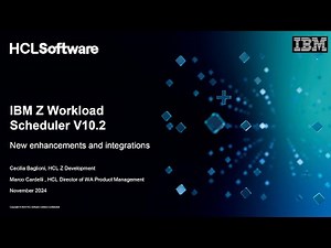 AIOps IBM WLA User Group Nov24 IBM Workload Automation Z/OS enhancements and integrations