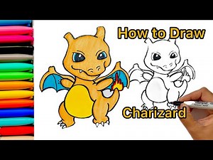 How to Draw Pokemon | Baby Charizard | step by step drawing