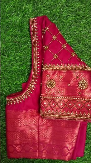 simple aari work designs bridel aari work designs #fashion #trendings #aariworkdesign