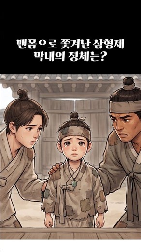 맨몸으로 쫓겨난 가여운 삼형제, 그 막내의 정체는? #야담 #옛날이야기 #민담