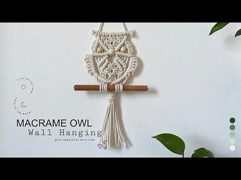 DIY Macrame Owl wall hanging | Easy Step-by-Step Guide for Beginners.