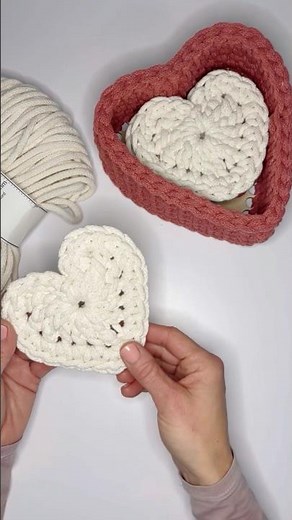 New Crochet Heart Coaster Tutorial for members #crochettutorial #crochetcoaster #crochetpattern