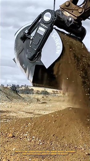 Flip Screen Excavator Bucket Filters Mixed Soil and Retains Oversized Aggregate On Site #screening
