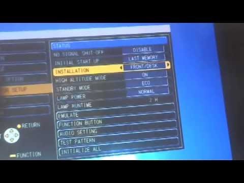 panasonic projector how to reset lamp hours and other setting