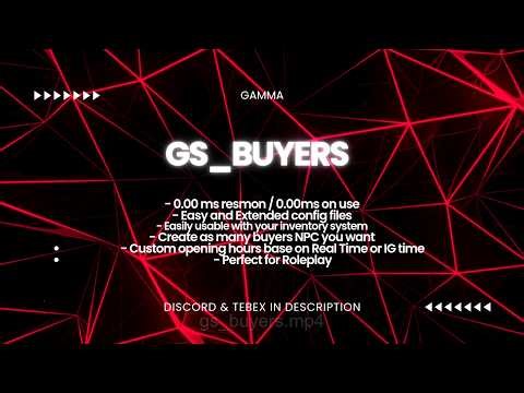 Gamma - NPC Buyers Fivem - Sell with npc easily