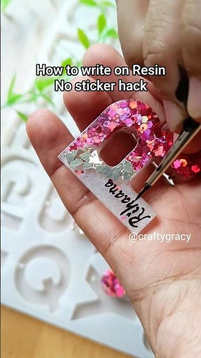 how to write name on resin art | resin art me name name kaise likhe | resin name stickers #resinart