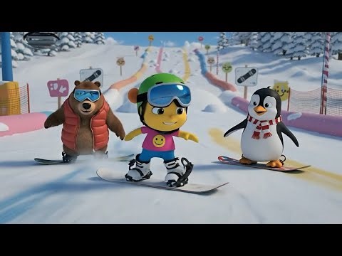 Winter game Snowboarding | Jiju tries Snowboarding | Never Give Up!