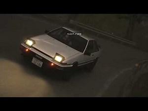 Initial D Shinji's AE86 TESTING - Tsubaki Line Attack