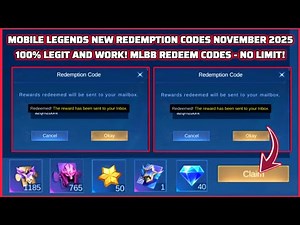 No Limit! Mobile Legends New Redeem Codes November 22, 2025 100% Legit and Work! Redemption Code