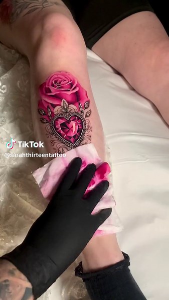 Pink Jewel Tattoo Ideas and Designs for Girls