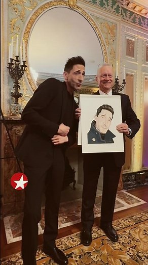 Adrien Brody, two-time Academy Award winner, receives this Sardi’s portrait for THE FEAR OF 13