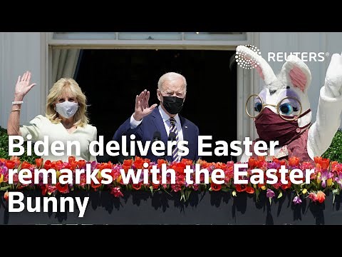 Biden delivers Easter remarks with the Easter Bunny