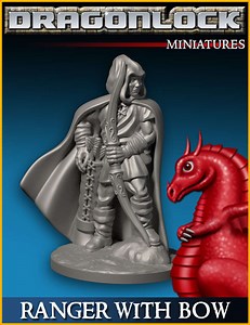 DRAGONLOCK Miniatures: Ranger with bow - Fat Dragon Games | DRAGONLOCK | DRAGONLOCK | Dragonlock Miniatures | Dragonlock Miniatures | DriveThruRPG