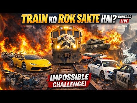 GTA 5 Mein 🚂Train Ko Rokna Possible Hai? 😱 | Kartoos Live 🔥