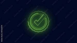 check mark animation and double check icon. Yes tick. Correct check mark symbol.