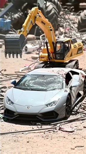 Watch Supercars Get Demolished by Heavy Machinery! 🚧🚗💥