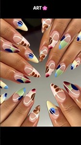 Geometric Color Block Nail Art: Bold & Modern 🟦🟥