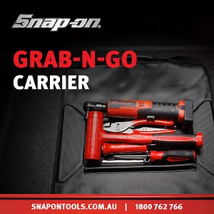 7.7K views · 46 reactions | The Snap-on Grab-N-Go Carrier is your ultimate portable work companion! It's unique foldable design is perfect for carrying tools between jobs with ease, and when you're ready to work, it lays flat to keep everything visible and accessible. Plus, with its raised surface you can ensure nothing rolls away, saving you time and frustration. Efficiency starts here. Reach out to your Snap-on franchisee to get your hands on one today! | Snap-on Tools | Facebook